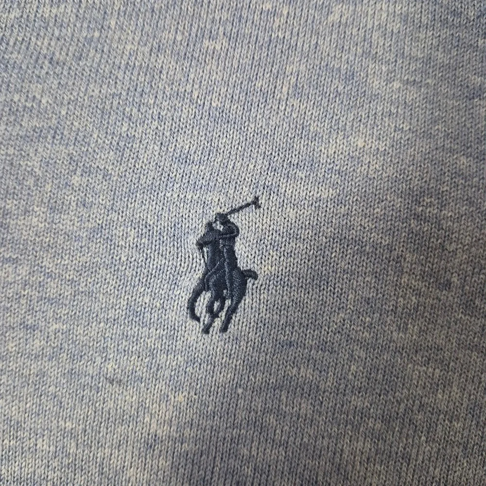 Polo Ralph Lauren Sweater Mens Medium Blue Pima Cotton V-Neck Pony‎ Logo